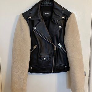 Mackage Leather Sherpa Jacket
